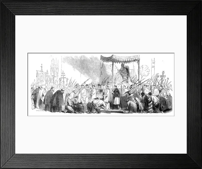 Framed Print : Palm Sunday, procession in the Sala Regia, 1844. Creator: Unknown Framed Print : Palm Sunday, procession in the Sala Regia, 1844. Creator: Unknown