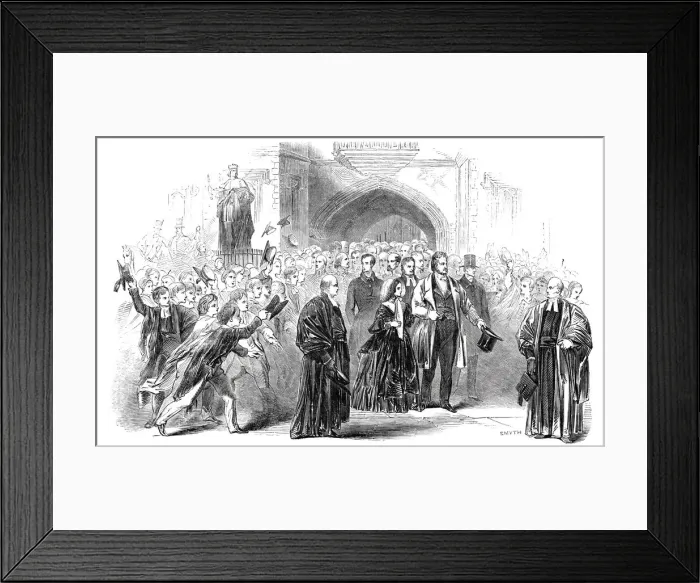 Framed Print : Visit of the King of the French and Queen Victoria to Eton College, 1844. Creator: Smyth Framed Print : Visit of the King of the French and Queen Victoria to Eton College, 1844. Creator: Smyth