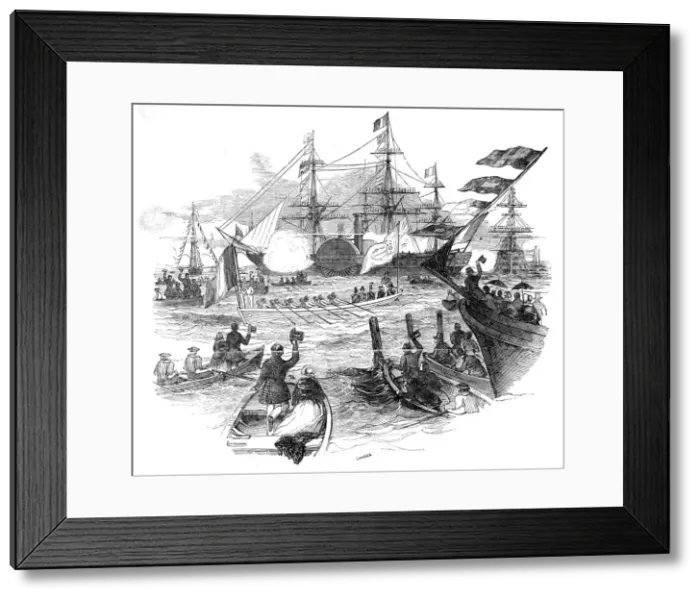 Framed Print : Arrival of the King of the French, at Portsmouth, on Tuesday last, October 1844 Framed Print : Arrival of the King of the French, at Portsmouth, on Tuesday last, October 1844