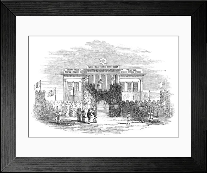Framed Print : Farewell Dinner to Lord Ellenborough - The Town Hall, Calcutta, 1844. Creator: Unknown Framed Print : Farewell Dinner to Lord Ellenborough - The Town Hall, Calcutta, 1844. Creator: Unknown