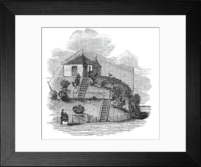 Framed Print : The Electric Telegraph Station, at Slough, 1844. Creator: Unknown Framed Print : The Electric Telegraph Station, at Slough, 1844. Creator: Unknown