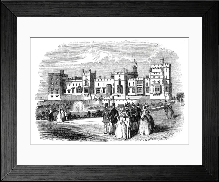 Framed Print : Terrace, eastern front of Windsor Castle, 1844. Creator: Unknown Framed Print : Terrace, eastern front of Windsor Castle, 1844. Creator: Unknown