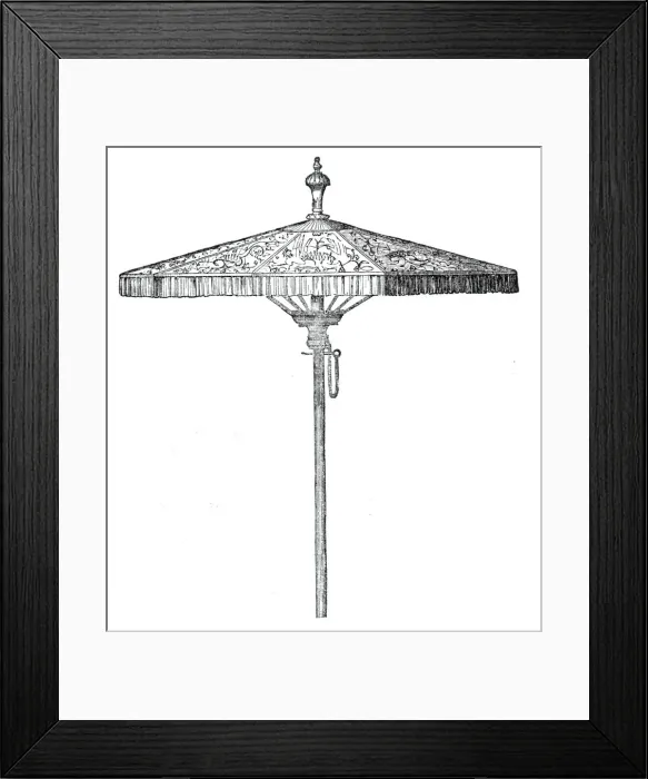 Framed Print : The State Parasol, 1844. Creator: Unknown Framed Print : The State Parasol, 1844. Creator: Unknown