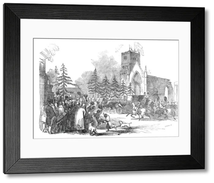 Framed Print : The Royal Party passing the triumphal arch, High Street, Dundee, 1844 Framed Print : The Royal Party passing the triumphal arch, High Street, Dundee, 1844