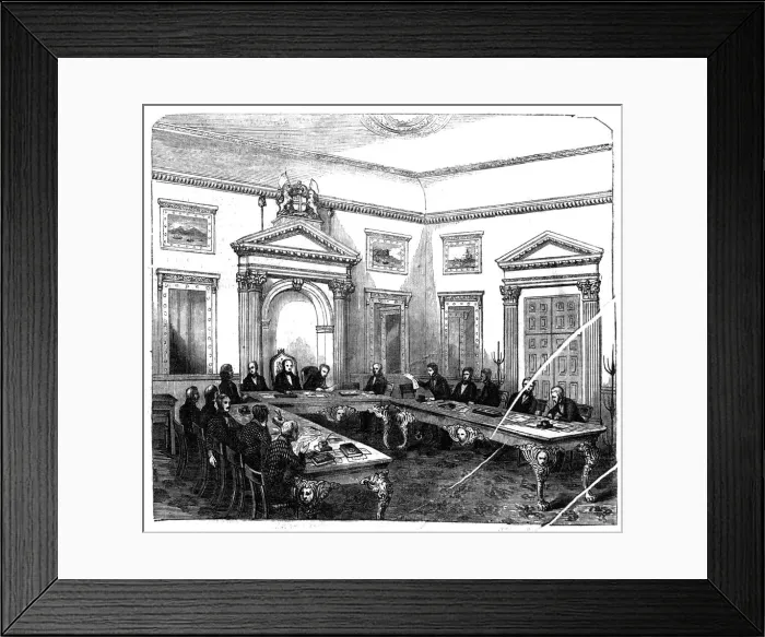 Framed Print : The Court of Directors, East India House, 1844. Creator: Unknown Framed Print : The Court of Directors, East India House, 1844. Creator: Unknown