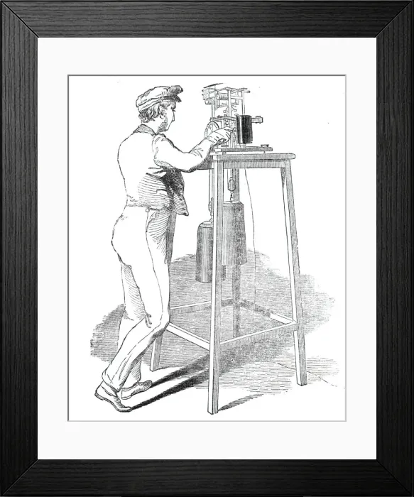 Framed Print : Copper station, Nine Elms, Telegraph, 1844. Creator: Unknown Framed Print : Copper station, Nine Elms, Telegraph, 1844. Creator: Unknown