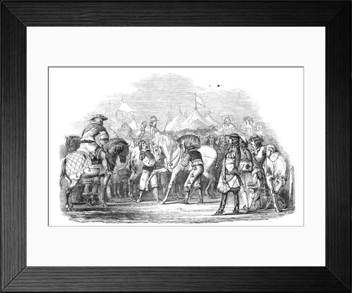 Framed Print : Horse-racing in the reign of Charles II, 1844. Creator: Unknown Framed Print : Horse-racing in the reign of Charles II, 1844. Creator: Unknown
