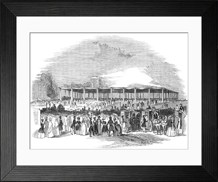 Framed Print : The Great Berkshire Festival, United States, the Pavilion, 1844. Creator: Unknown Framed Print : The Great Berkshire Festival, United States, the Pavilion, 1844. Creator: Unknown