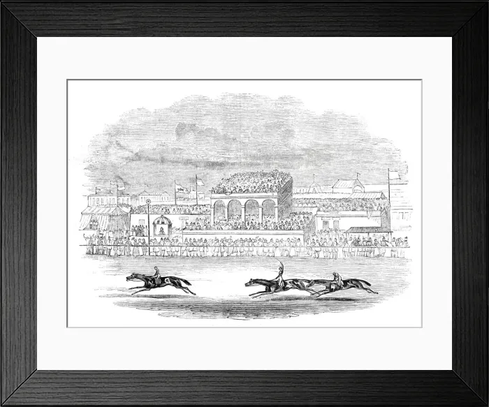 Framed Print : Red Deer'winning the Chester Cup'- from a sketch made on the spot Framed Print : Red Deer'winning the Chester Cup'- from a sketch made on the spot