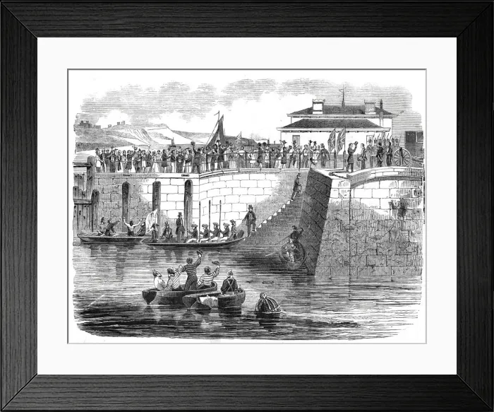 Framed Print : Prince Albert landing at Dover, 1844. Creator: Unknown Framed Print : Prince Albert landing at Dover, 1844. Creator: Unknown