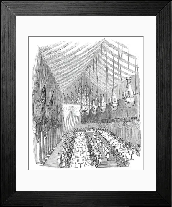 Framed Print : The Banquet in the Hall, 1844. Creator: Unknown Framed Print : The Banquet in the Hall, 1844. Creator: Unknown