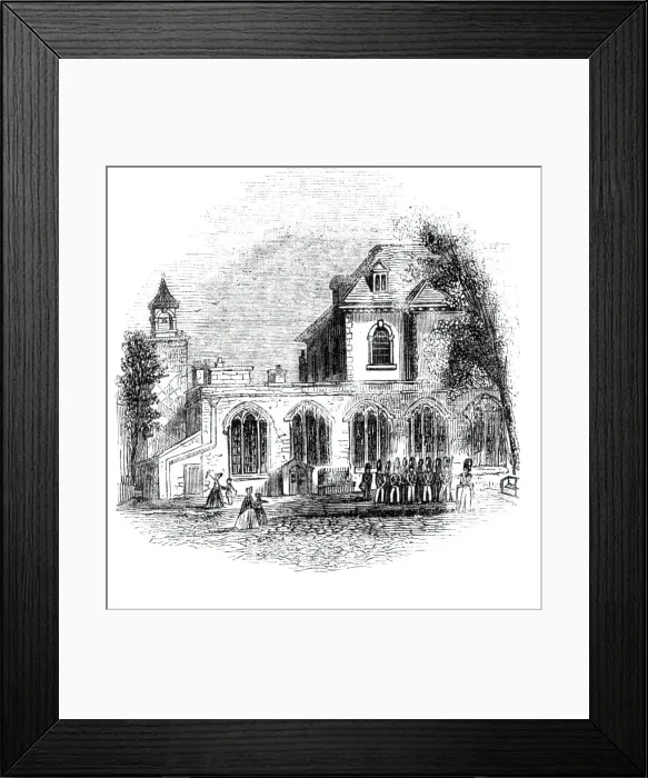 Framed Print : The Chapel, 1843. Creator: Unknown Framed Print : The Chapel, 1843. Creator: Unknown