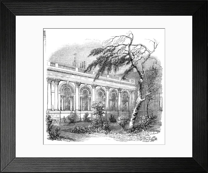 Framed Print : The Bank of England Parlour from the garden, 1844. Creator: Unknown Framed Print : The Bank of England Parlour from the garden, 1844. Creator: Unknown