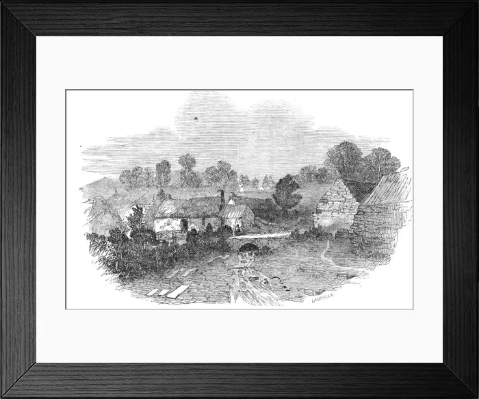 Framed Print : Cottages at Blair Athol, 1844. Creator: Ebenezer Landells Framed Print : Cottages at Blair Athol, 1844. Creator: Ebenezer Landells
