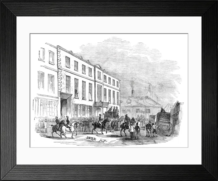 Framed Print : The George, previous to the race, 1844. Creator: Unknown Framed Print : The George, previous to the race, 1844. Creator: Unknown
