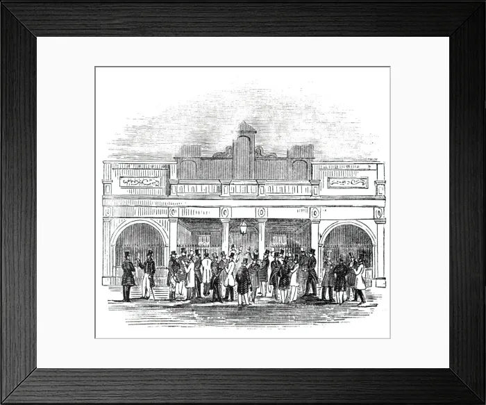 Framed Print : The Betting-Room, Newmarket, 1844. Creator: Unknown Framed Print : The Betting-Room, Newmarket, 1844. Creator: Unknown