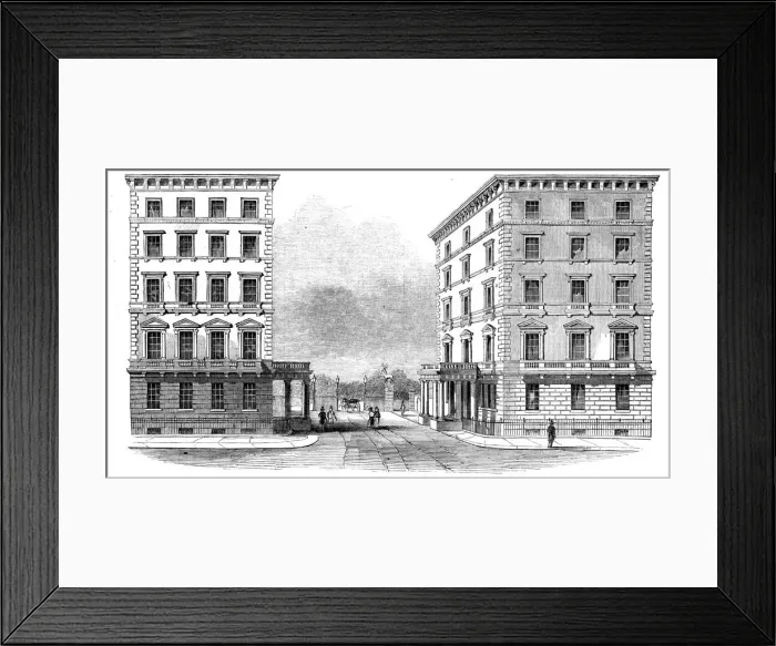 Framed Print : The Albert Gate, Hyde Park, Knightsbridge, 1844. Creator: Unknown Framed Print : The Albert Gate, Hyde Park, Knightsbridge, 1844. Creator: Unknown