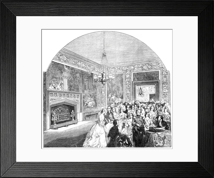 Framed Print : The Tapestry Chamber, St Jamess Palace, 1844. Creator: Unknown Framed Print : The Tapestry Chamber, St Jamess Palace, 1844. Creator: Unknown