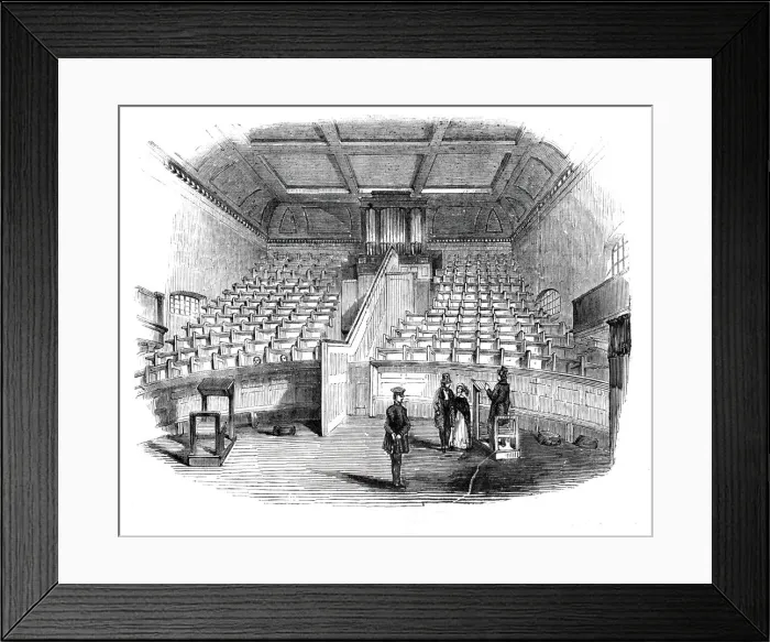 Framed Print : Interior of chapel, 1842. Creator: Unknown Framed Print : Interior of chapel, 1842. Creator: Unknown