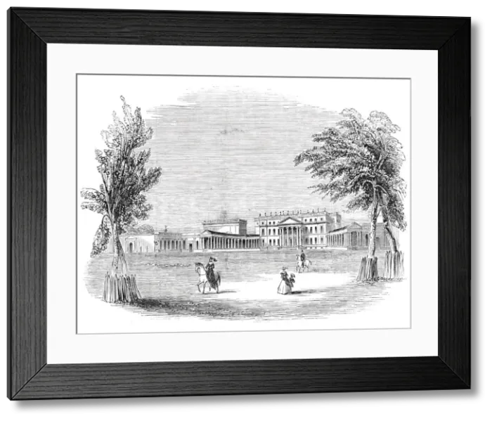 Framed Print : Stowe House, the park front, 1844. Creator: Unknown Framed Print : Stowe House, the park front, 1844. Creator: Unknown