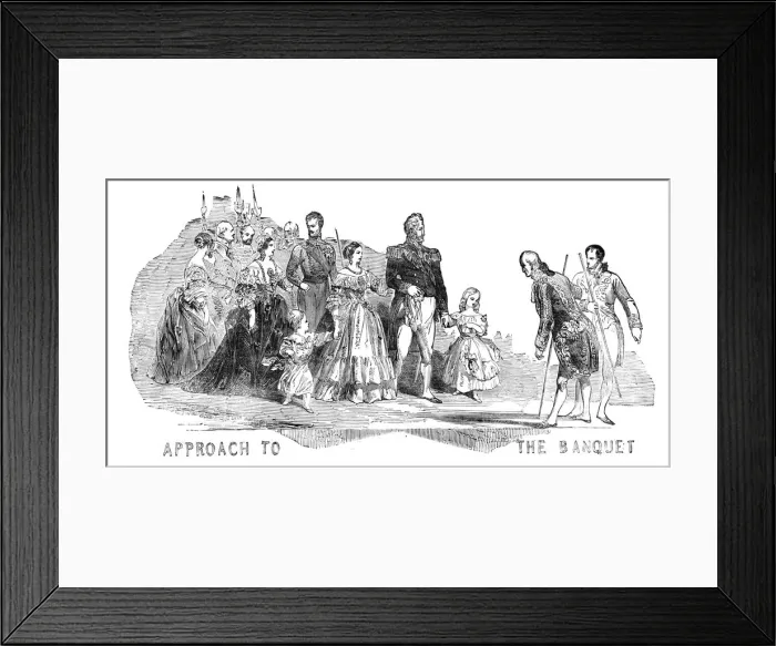 Framed Print : Approach to the Banquet, 1844. Creator: Stephen Sly Framed Print : Approach to the Banquet, 1844. Creator: Stephen Sly