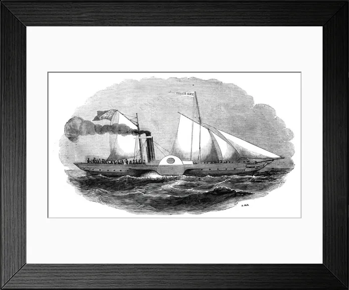 Framed Print : The Princess Alice, government steamer, 1844. Creator: Unknown