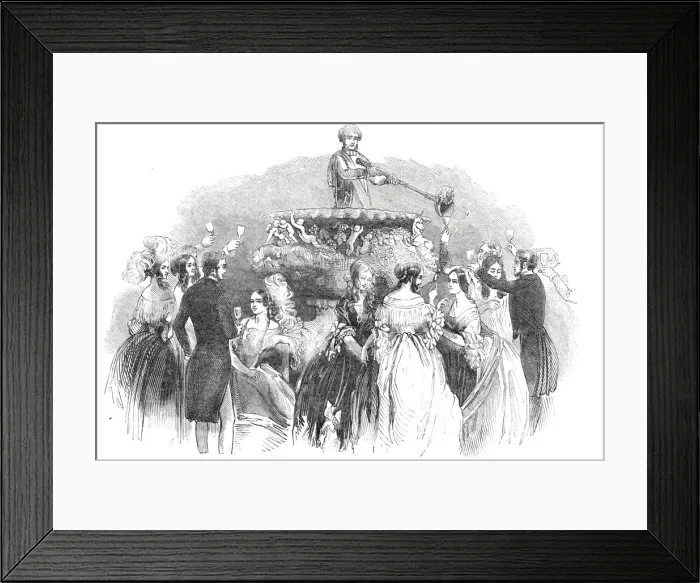 Framed Print : The magnificent silver-gilt wine cooler, at Windsor Castle... 1844. Creator: Unknown Framed Print : The magnificent silver-gilt wine cooler, at Windsor Castle... 1844. Creator: Unknown