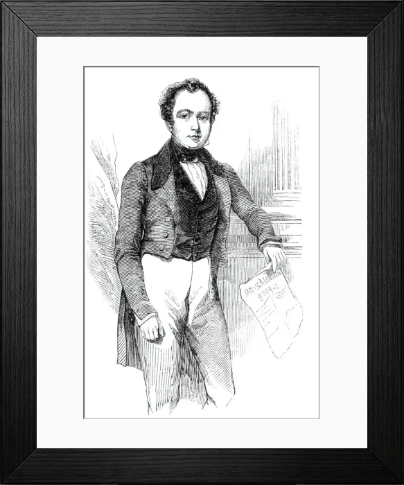 Framed Print : Peter Borthwick MP, 1843. Creator: Unknown Framed Print : Peter Borthwick MP, 1843. Creator: Unknown