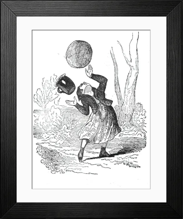 Framed Print : Little Red Riding Hood drops the butter and cake, 1842. Creator: Unknown Framed Print : Little Red Riding Hood drops the butter and cake, 1842. Creator: Unknown