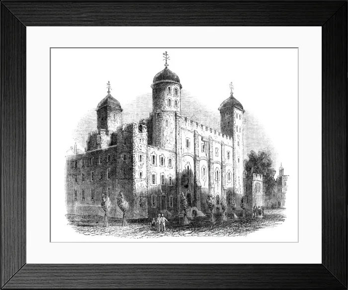 Framed Print : The Tower of London, 1843. Creator: Unknown Framed Print : The Tower of London, 1843. Creator: Unknown