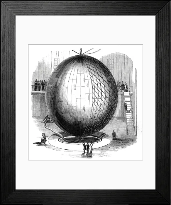 Framed Print : Immense Copper Balloon at Paris, 1844. Creator: Unknown Framed Print : Immense Copper Balloon at Paris, 1844. Creator: Unknown