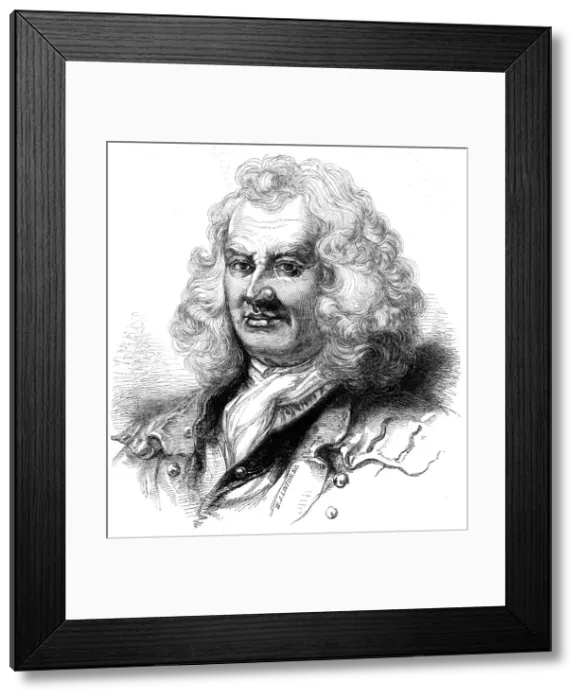 Framed Print : Portrait of Captain Coram, from Hogarths picture, 1844. Creator: Unknown Framed Print : Portrait of Captain Coram, from Hogarths picture, 1844. Creator: Unknown