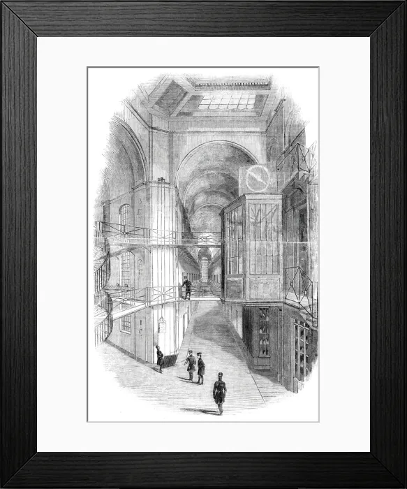Framed Print : Interior of the Model Prison, 1842. Creator: Unknown Framed Print : Interior of the Model Prison, 1842. Creator: Unknown