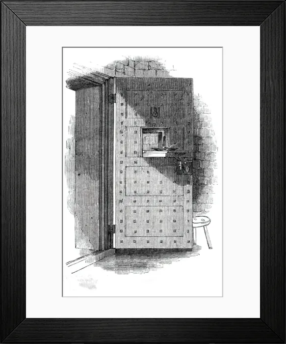 Framed Print : Cell door, 1842. Creator: Unknown Framed Print : Cell door, 1842. Creator: Unknown
