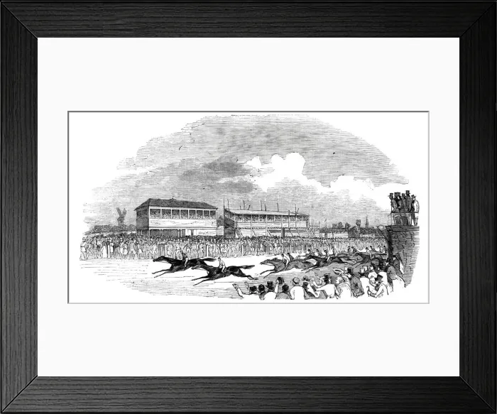 Framed Print : Pytchley Hunt Races, the Great Northamptonshire Stakes, 1844. Creator: Unknown Framed Print : Pytchley Hunt Races, the Great Northamptonshire Stakes, 1844. Creator: Unknown