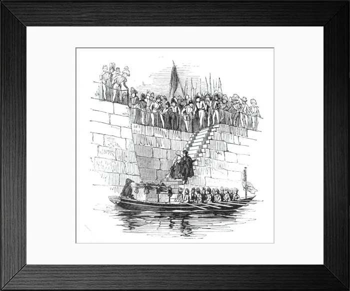 Framed Print : Embarkation of Her Majesty, 1842. Creator: Unknown Framed Print : Embarkation of Her Majesty, 1842. Creator: Unknown