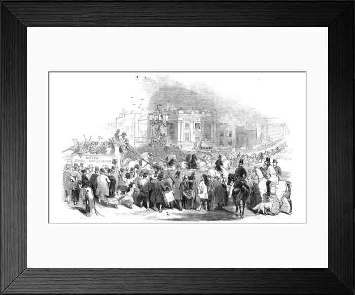 Framed Print : Mr. Emidy driving 28 horses to Greenwich, 1844. Creator: Unknown Framed Print : Mr. Emidy driving 28 horses to Greenwich, 1844. Creator: Unknown