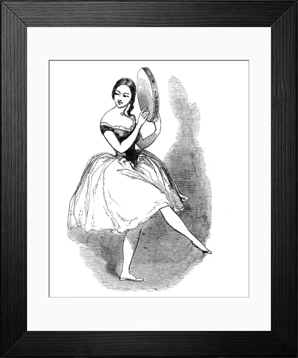 Framed Print : Mdlle. Carlotta Grisi in La Smeralda, 1844. Creator: Unknown Framed Print : Mdlle. Carlotta Grisi in La Smeralda, 1844. Creator: Unknown