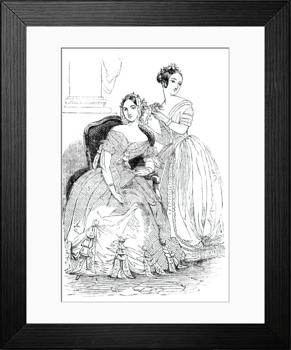 Framed Print : Fashions of 1843. Creator: Unknown Framed Print : Fashions of 1843. Creator: Unknown