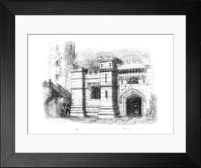 Framed Print : The Tower Gate, 1843. Creator: Unknown Framed Print : The Tower Gate, 1843. Creator: Unknown
