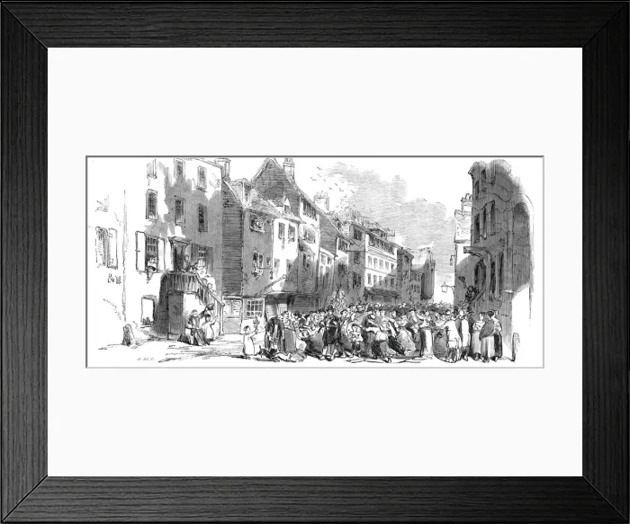 Framed Print : Palm Sunday in Spitalfields, 1844. Creator: Unknown Framed Print : Palm Sunday in Spitalfields, 1844. Creator: Unknown