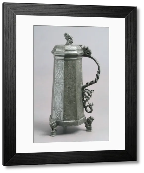 Framed Print : Flagon, German, late 15th century. Creator: Unknown Framed Print : Flagon, German, late 15th century. Creator: Unknown