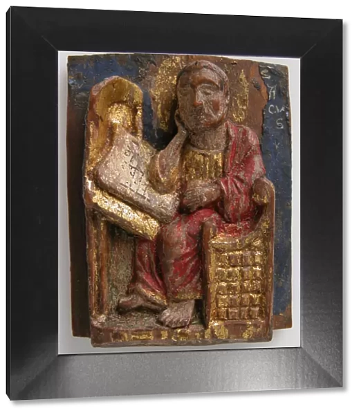 Miniature Relief of Saint Mark at His Writing Table, German, ca. 1200-1225