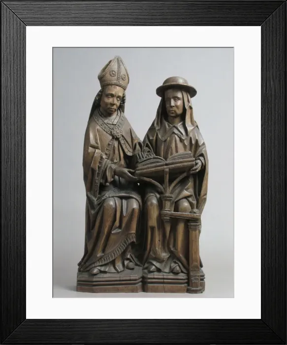 Framed Print : St. Augustine (or St. Ambrose) and St. Jerome, German, early 16th century Framed Print : St. Augustine (or St. Ambrose) and St. Jerome, German, early 16th century