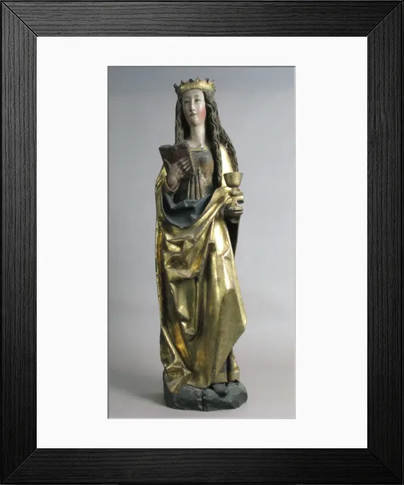 Framed Print : Saint Barbara, German, 15th-16th century. Creator: Unknown Framed Print : Saint Barbara, German, 15th-16th century. Creator: Unknown