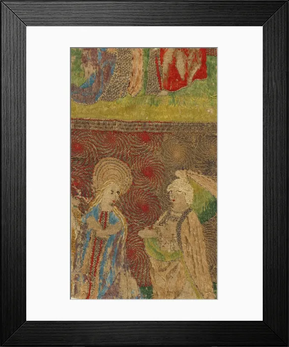 Framed Print : Panel with the Virgin and Gabriel Annunciate, German, 15th century. Creator: Unknown Framed Print : Panel with the Virgin and Gabriel Annunciate, German, 15th century. Creator: Unknown