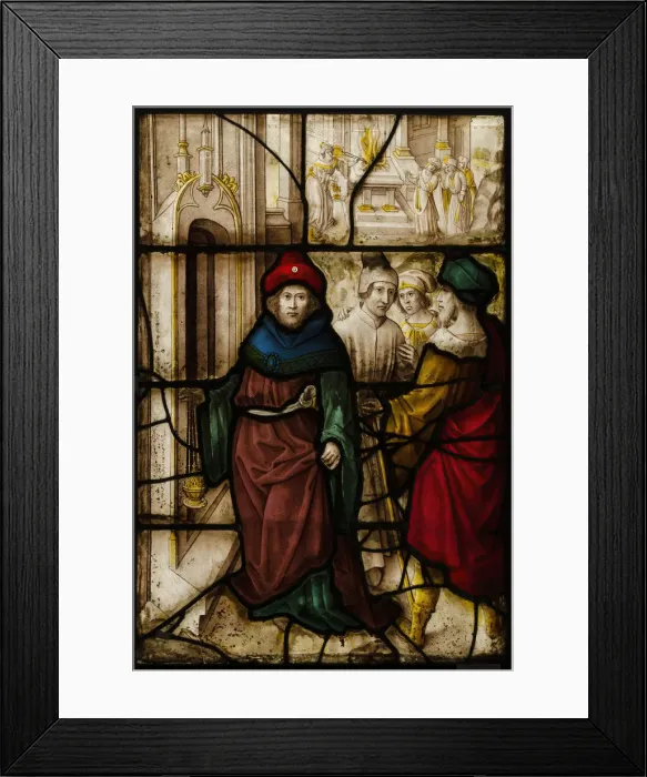 Framed Print : Glass Panel with Profanation of Jerusalem and the Sacred Rites of The Temple Framed Print : Glass Panel with Profanation of Jerusalem and the Sacred Rites of The Temple