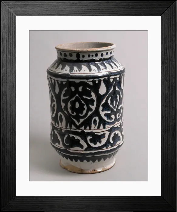Framed Print : Pharmacy Jar, Italian, early 1400s. Creator: Unknown Framed Print : Pharmacy Jar, Italian, early 1400s. Creator: Unknown