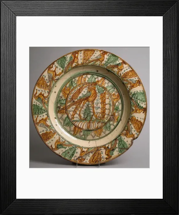 Framed Print : Plate, Italian, 15th century. Creator: Unknown Framed Print : Plate, Italian, 15th century. Creator: Unknown