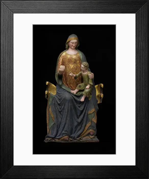 Framed Print : Enthroned Virgin and Child, Italian, mid-14th century. Creator: Unknown Framed Print : Enthroned Virgin and Child, Italian, mid-14th century. Creator: Unknown